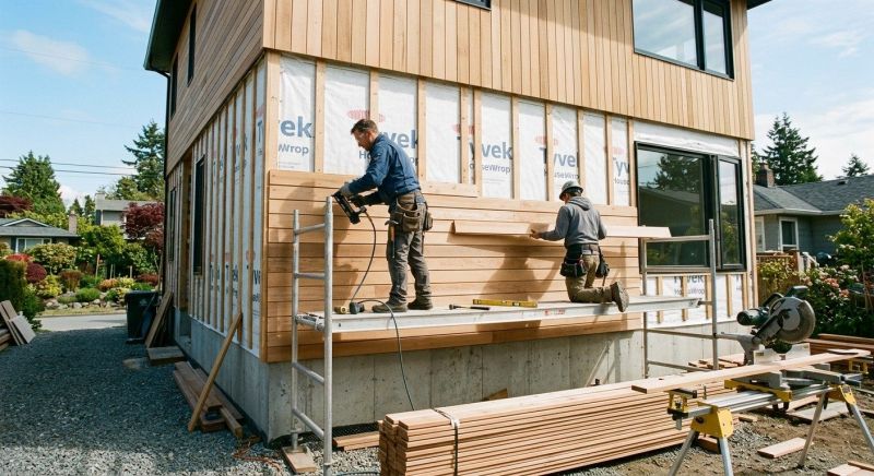 Cedar Cladding Installation