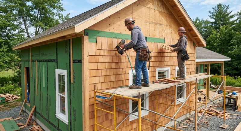 Cedar Siding Installation