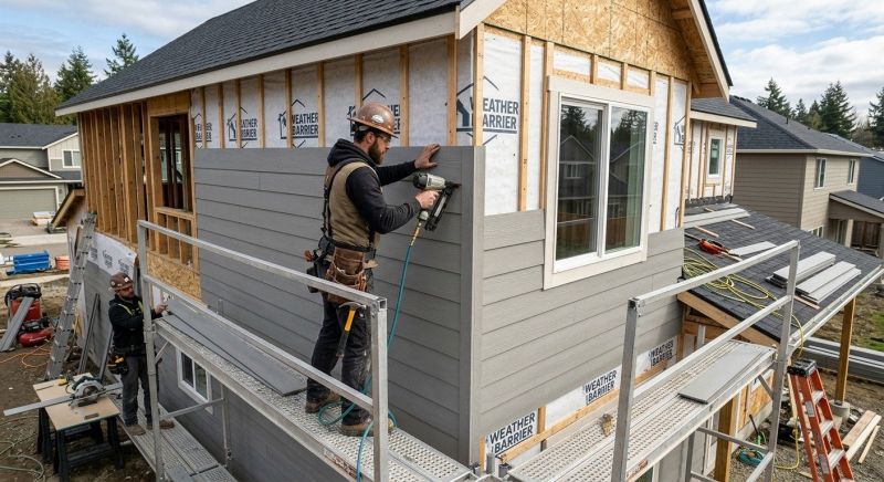 Fiber Siding Installation