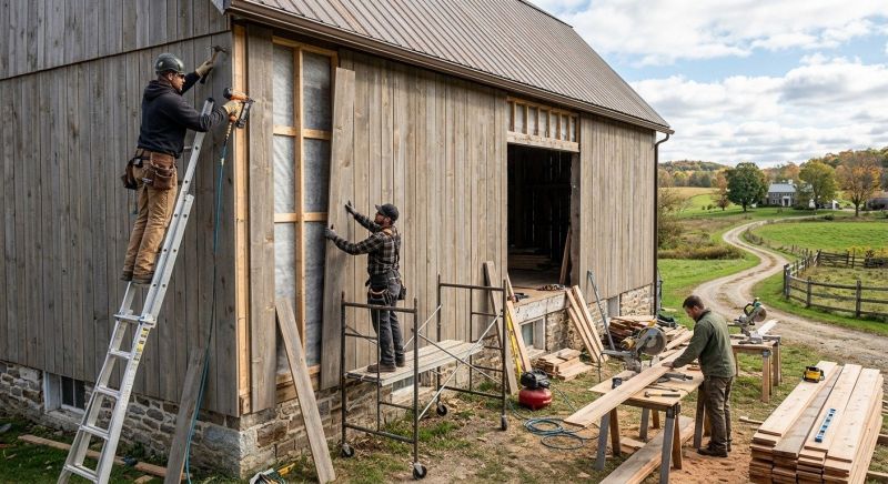 Barn Siding Replacement in Polk County, NC