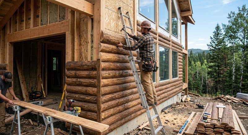 Log Home Siding Installation in Rutherford County, NC